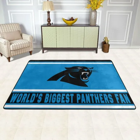World's Biggest Carolina Panthers Fans Carpet Anti-skid Floor Rugs