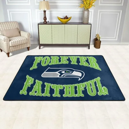 Discover Forever Faithful Seattle Seahawks Fan Carpet Anti-skid Floor Rugs