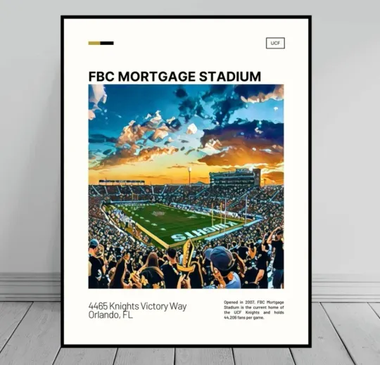 Discover FBC Mortgage Stadium Print | UCF Knights Poster
