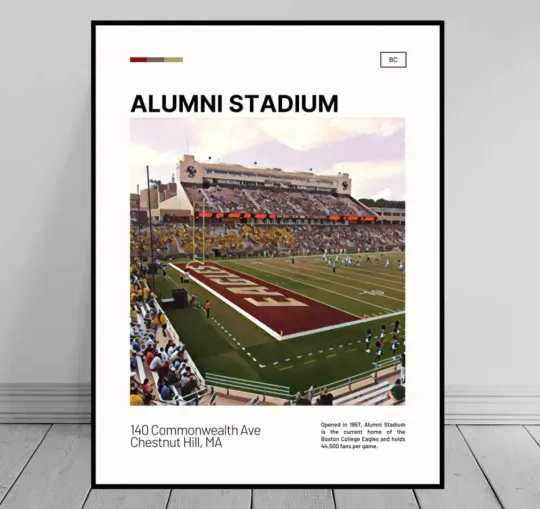 Discover Alumni Stadium Print | Boston College Eagles Poster