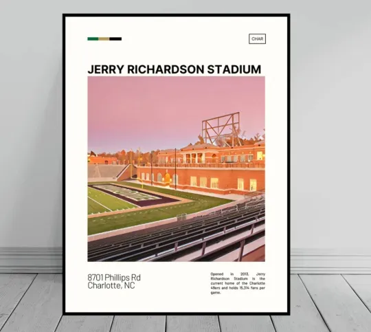 Discover Jerry Richardson Stadium Print | Charlotte 49ers Poster