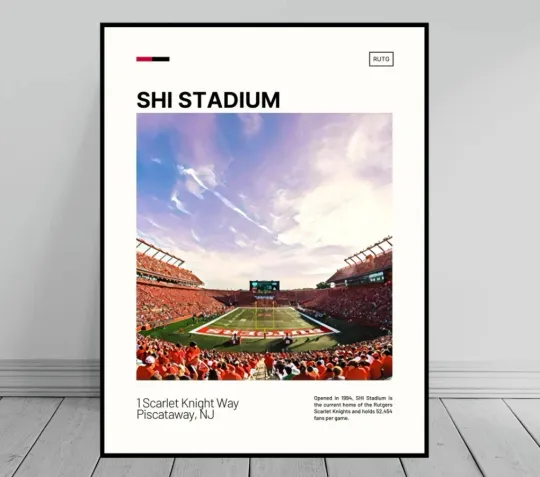 Discover SHI Stadium Print | Rutgers Scarlet Knights Poster