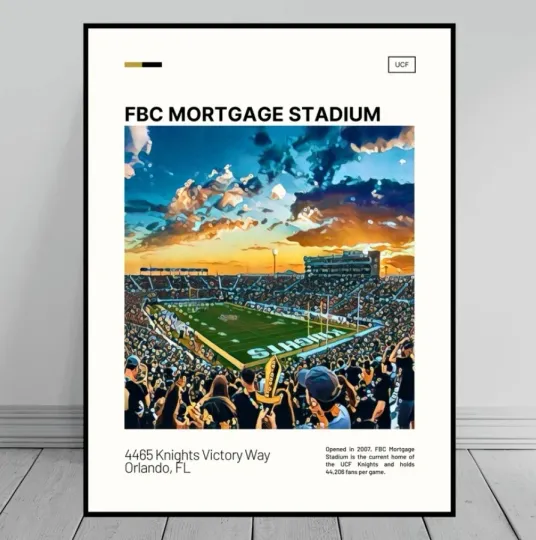 Discover FBC Mortgage Stadium Print | UCF Knights Poster