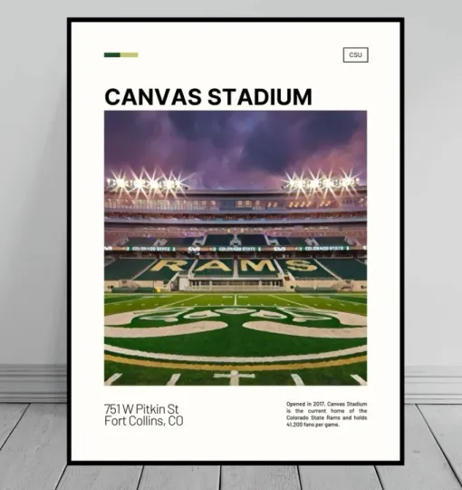 Discover Stadium Print | Colorado State Rams Poster