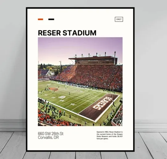 Discover Reser Stadium Print | Oregon State Beavers Poster