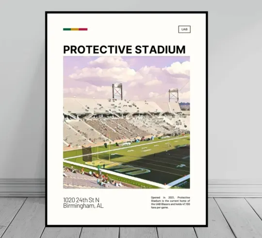 Discover Protective Stadium Print | UAB Blazers Poster