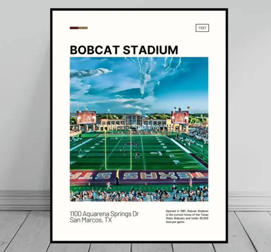 Discover Bobcat Stadium Print | Texas State Bobcats Poster