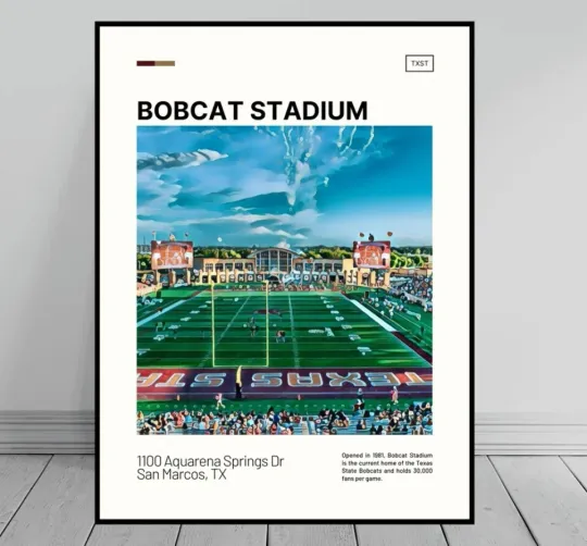 Discover Bobcat Stadium Print | Texas State Bobcats Poster