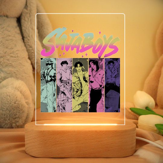 Discover Kpop Demon Hunters Night Light,Kpop Saja Boys LED Lamp,Demon Hunters Fan Art,Acrylic Gift For Kpop Saja Boys Fan,Kpop idol Group Night Lamp