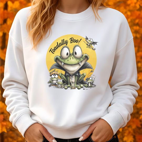 Discover Funny Halloween Frog Sweatshirt, Boo Spooky Season Sweatshirt