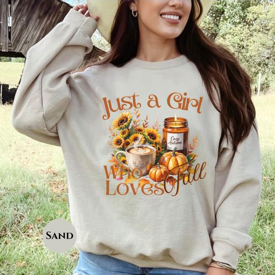 Discover Cozy Fall Sweatshirt, Pumpkin, Coffee, Sunflower Sweatshirt