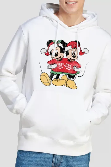 Discover Mickey Mouse and Minnie Christmas Hoodie Men’s