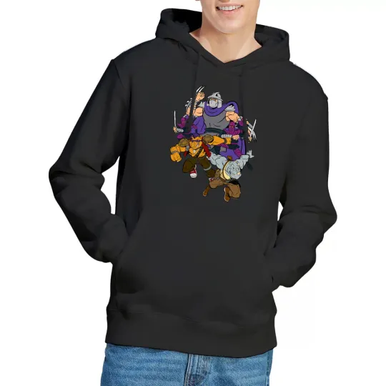 TMNT Shredder & Foot Clan Hoodie Black