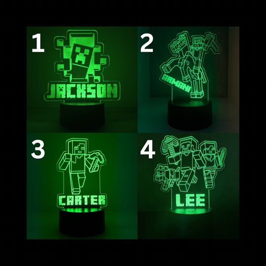 Minecraft LED Night Light gift, Minecraft Birthday, Minecraft room decor, Minecraft Gaming, Minecraft Christmas Gift, Minecraft Toys