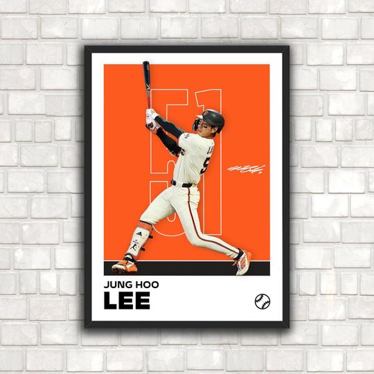 Discover Jung Hoo Lee Poster - Minimalist Baseball Art Print for Fans! DIGITAL DOWNLOAD