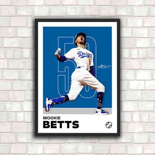 Discover Mookie Betts Poster - Minimalist Baseball Art Print for Fans! DIGITAL DOWNLOAD
