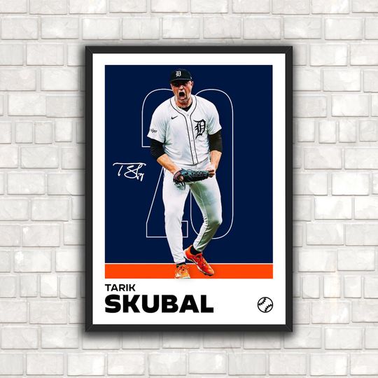 Discover Tarik Skubal Poster - Minimalist Baseball Art Print for Fans! DIGITAL DOWNLOAD