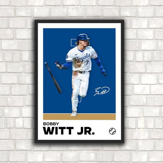 Discover Bobby Witt Jr. Poster - Minimalist Baseball Art Print for Fans! DIGITAL DOWNLOAD