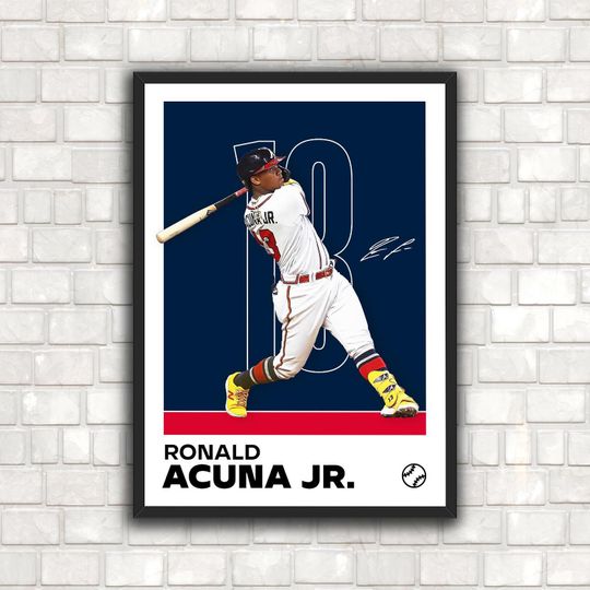 Discover Ronald Acuna Jr. Poster - Minimalist Baseball Art Print for Fans! DIGITAL DOWNLOAD