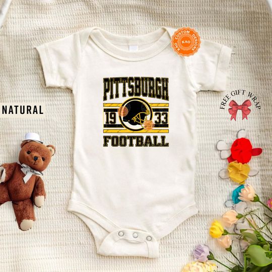 Discover Pittsburgh Football Baby Onesie: Youth Steel Apparel, Kids Sports Gear