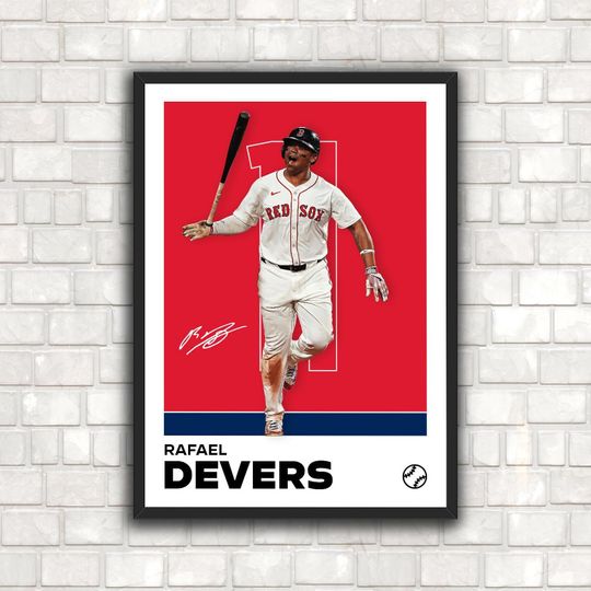 Discover Rafael Devers Poster - Minimalist Baseball Art Print for Fans! DIGITAL DOWNLOAD