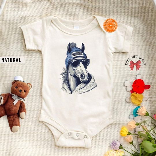 Discover Cute Indianapolis Onesie, Football Toddler Colt Shirt, Kid Game Day T-Shirt, Funny Indianapolis Tee, Infant Colt Bodysuit, Baby Game Apparel
