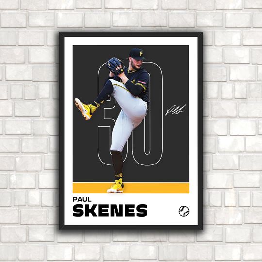 Discover Paul Skenes Poster - Minimalist Baseball Art Print for Fans! DIGITAL DOWNLOAD