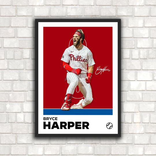 Bryce Harper Poster - Minimalist Baseball Art Print for Fans