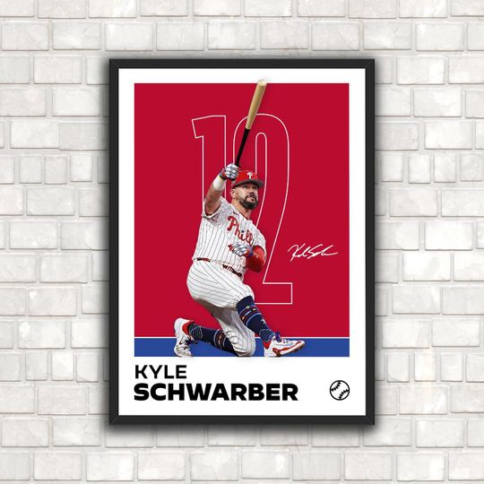 Discover Kyle Schwarber Poster - Perfect for Fans!  Schwarber Artwork, Sports Poster, Baseball Fan Gifts, Minimalist Bedroom Print & Office Wall Art