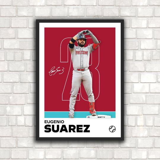Discover Eugenio Suarez Poster - Minimalist Baseball Art Print for Fans! DIGITAL DOWNLOAD