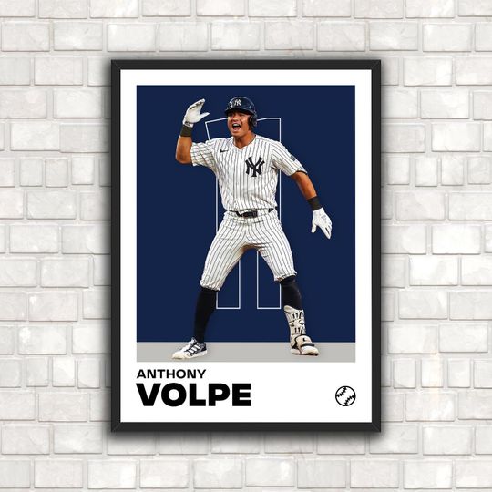 Discover Anthony Volpe Poster - Minimalist Baseball Art Print for Fans! DIGITAL DOWNLOAD