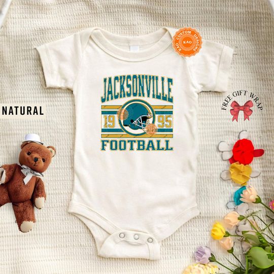 Jacksonville Football Onesie, Toddler And Youth Shirts, Baby Football Sports Gear, Kid Jacksonville Game Day Shirt, Vintage Jaguar Clothes