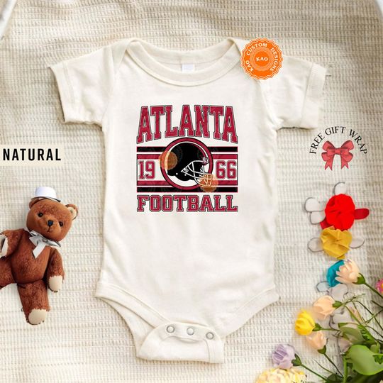 Atlanta Football Onesie, Toddler, Youth Shirts, Baby Atlanta Sports Gear, Toddler Game Day Shirt, Baby Falcon Onesie, Kid Football Apparel