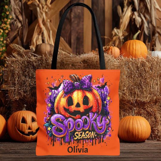 Discover Halloween Pumpkin Tote Bag: Spooky Season Fall Accessory