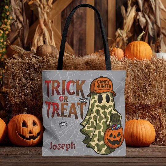 Discover Halloween Ghost Tote Bag: Spooky Trick or Treat Accessory