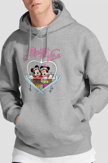 Discover Mickey Mouse Alpine Vibes Mens Hoodie S-2XL Athletic Heather