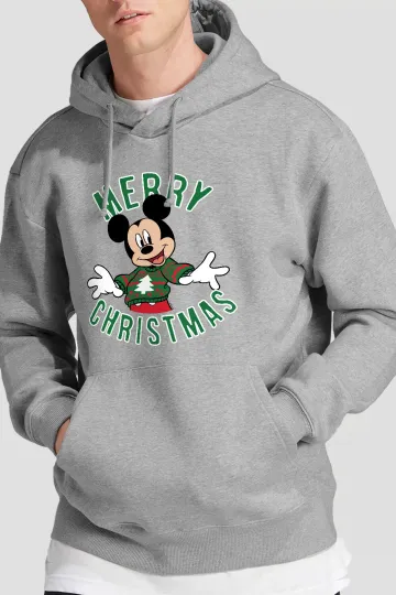 Discover Mickey Mouse Christmas Jumper Mens Hoodie S-2XL Athletic Heather