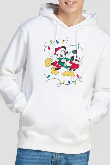 Mickey Mouse and Minnie Christmas Kiss Men's Hoodie