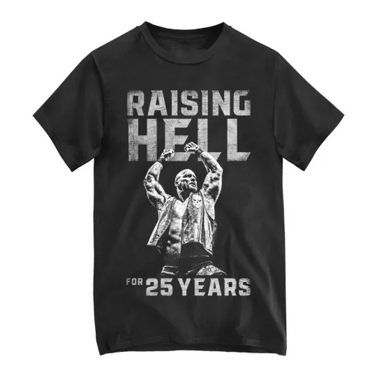 Discover Wrestling Entertainment STONE COLD STEVE AUSTIN “RAISING HELL FOR 25 YEARS” T-SHIRT