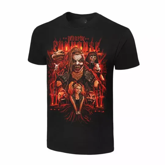 Discover Wrestling Entertainment THE FIEND & ALEXA BLISS “FIREFLY FUNHOUSE” BLACK T-SHIRT