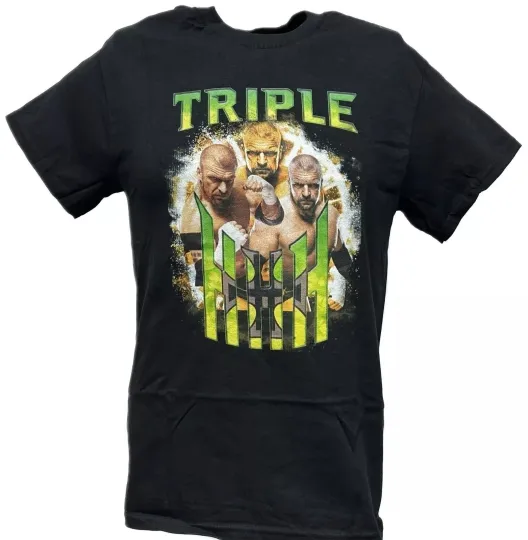 Discover Triple H Pro Wrestling Three Poses Mens Wrestling Entertainment T-shirt Black
