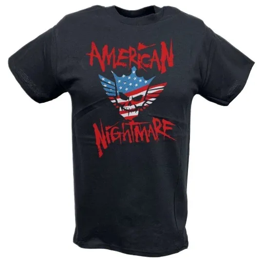 Wrestling Entertainment Cody Rhodes American Nightmare Red Logo Black T-shirt