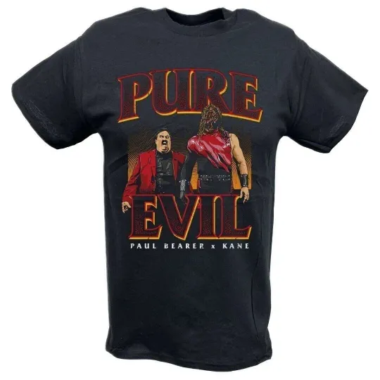 Discover Wrestling Entertainment Kane With Paul Bearer Pure Evil Black T-shirt
