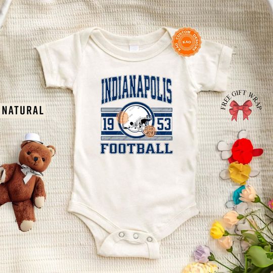 Discover Indianapolis Football Onesie for Kids and Toddlers