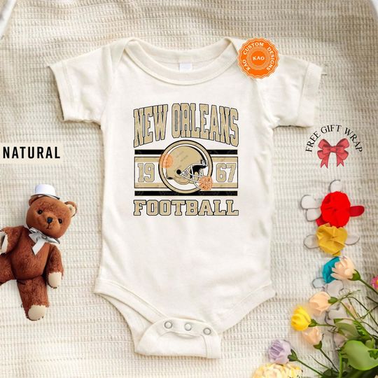 Discover New Orleans Football Onesie, Toddler & Kids Shirt, Baby Game Day Tee, Kids Sports Gear, Girl Football Fan Top, Vintage Saints Apparel