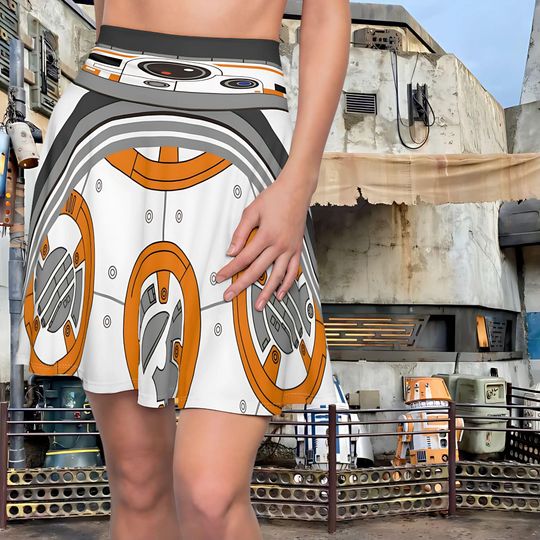 Discover BB8 Womens Skater Skirt, Star Wars Skirt, BB8 Cosplay, Star Wars Apparel, Disneybounding Outfits, Starwars Cosplay