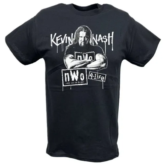 Discover Wrestling Entertainment Kevin Nash NWo4Life Black T-shirt