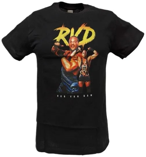 Discover Wrestling Entertainment RVD Rob Van Dam Men's Black T-shirt