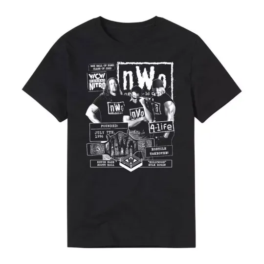 Discover Wrestling Entertainment NWO FANZINE GRAPHIC T-SHIRT BLACK ALL SIZES