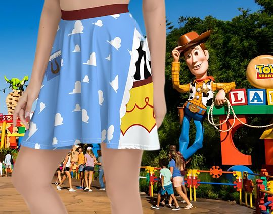 Discover Jessie Toy Story skater skirt | Toy Story Cosplay Custome | Cowgirls Cosplay Outfits | Andy's Cloud Room Wallpaper | Disney bounding Outfits